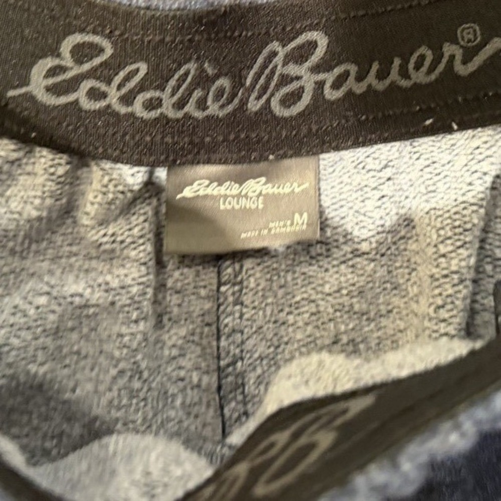 Eddie Bauer Blue Jogger Sweatpants Men's Size M Cotton Blend Lounge Pants - Picture 4 of 5